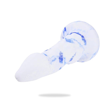 "Dragon" Silikon Dildo weiß-blau - 🅛🅞🅛🅛🅨🅟🅞🅟🅟🅨