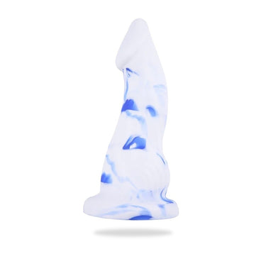 "Dragon" Silikon Dildo weiß-blau - 🅛🅞🅛🅛🅨🅟🅞🅟🅟🅨
