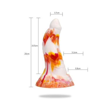 "Azure Dragon" Silikon Dildo weiß rot - 🅛🅞🅛🅛🅨🅟🅞🅟🅟🅨