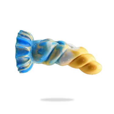 "Curve" Silikon Dildo blau golden - 🅛🅞🅛🅛🅨🅟🅞🅟🅟🅨